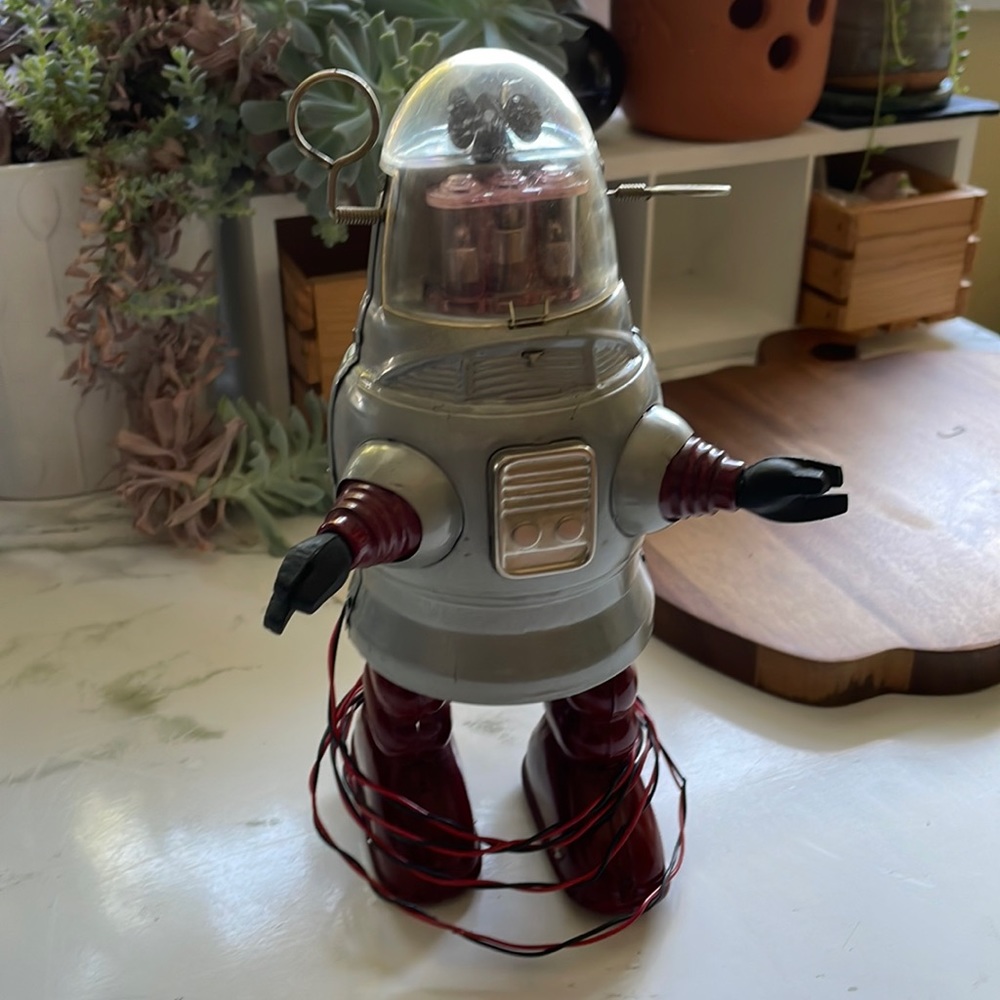 1950's Nomura Piston Action Robot (Pug Robby Robot) - NOT WORKING. PLEAS…
